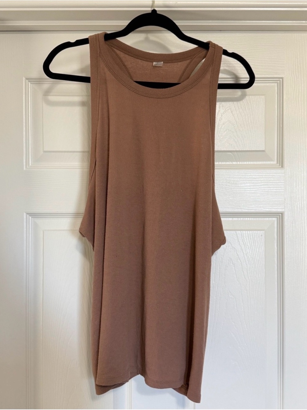 Old Navy Go-Dry Ribbed Racerback Tank XXL Taupe Brown Activewear